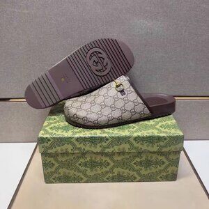 Gucci Logo Monogram Horsebit Slide Sandals for Women